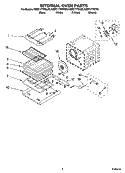 INTERNAL OVEN PARTS Diagram and Parts List for KEBC177BT05  KitchenAid Wall Oven