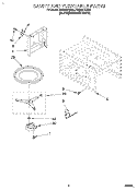 CAVITY AND TURNTABLE Diagram and Parts List for RM280PXBQ0  Whirlpool Microwave Oven Combo