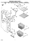 FREEZER LINER PARTS Diagram and Parts List for GS6NBEXRY00  Whirlpool Refrigerator
