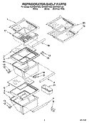 REFRIGERATOR SHELF PARTS Diagram and Parts List for ED2PBEXTL00  Whirlpool Refrigerator