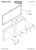 DOOR PARTS Diagram and Parts List for KBAU272TSS00  KitchenAid Wall Oven