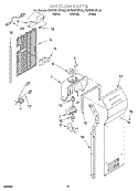 AIR FLOW Diagram and Parts List for KSFS25FJBL00  KitchenAid Refrigerator