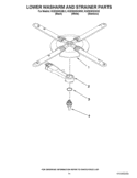 LOWER WASHARM AND STRAINER PARTS Diagram and Parts List for KUDS30SXBL3  KitchenAid Dishwasher