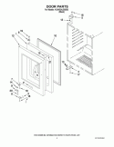 DOOR PARTS Diagram and Parts List for KUWS24LSBS03  KitchenAid Wine and Beverage Cooler