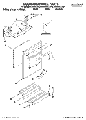 DOOR AND PANEL PARTS Diagram and Parts List for KUDW03CTBL0  KitchenAid Dishwasher