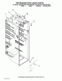 REFRIGERATOR LINER PARTS Diagram and Parts List for 6WSC20C6XB04  Whirlpool Refrigerator