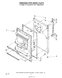 REFRIGERATOR DOOR Diagram and Parts List for ET16JMXMWR0  Whirlpool Refrigerator