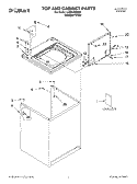 TOP AND CABINET PARTS Diagram and Parts List for CAWX700MQ0  Crosley Washer