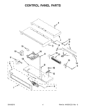 CONTROL PANEL PARTS Diagram and Parts List for KEBS277BSS00  KitchenAid Wall Oven