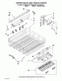UPPER RACK AND TRACK PARTS Diagram and Parts List for GU3600XTVB4  Whirlpool Dishwasher