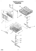 DISHRACK, LIT/OPTIONAL Diagram and Parts List for DU900PCDQ2  Whirlpool Dishwasher
