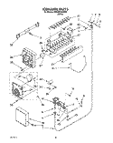ICEMAKER, LIT/OPTIONAL Diagram and Parts List for 6ED25DQXAW00  Whirlpool Refrigerator