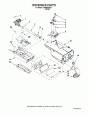 DISPENSER PARTS Diagram and Parts List for CHW9900WQ0  Whirlpool Washer