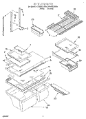 SHELF Diagram and Parts List for ET19PKXEN01  Whirlpool Refrigerator