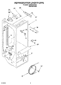 REFRIGERATOR LINER Diagram and Parts List for 3XED5SHGKS00  Whirlpool Refrigerator