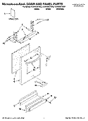 DOOR AND PANEL PARTS Diagram and Parts List for KUDU03STBL3  KitchenAid Dishwasher