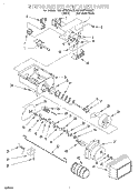 MOTOR AND ICE CONTAINER Diagram and Parts List for KSRB27QGBL01  KitchenAid Refrigerator