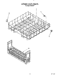 LOWER RACK Diagram and Parts List for KUDI220T1  KitchenAid Dishwasher