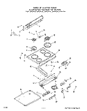MAIN TOP Diagram and Parts List for 2454X2A  Roper Range