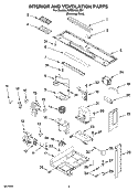 INTERIOR AND VENTILATION PARTS Diagram and Parts List for KHMS155LSS1  KitchenAid Microwave