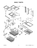SHELF PARTS Diagram and Parts List for KBRS19KTBL7  KitchenAid Refrigerator