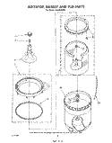 AGITATOR, BASKET AND TUB Diagram and Parts List for LA3400XSW0  Whirlpool Washer