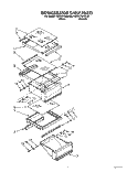 REFRIGERATOR SHELF Diagram and Parts List for KSRS27QAWH00  KitchenAid Refrigerator