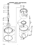 AGITATOR, BASKET AND TUB Diagram and Parts List for 6LA9320XTW1  Whirlpool Washer