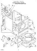 SECTION Diagram and Parts List for LEV7646DZ1  Whirlpool Dryer
