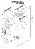 ICEMAKER PARTS Diagram and Parts List for 7GS2SHEXPQ04  Whirlpool Refrigerator