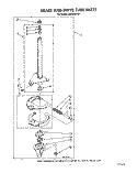 BRAKE AND DRIVE TUBE Diagram and Parts List for LA9300XTG1  Whirlpool Washer