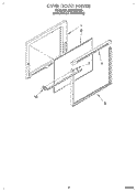 OVEN DOOR Diagram and Parts List for RS600BXYH3  Whirlpool Range