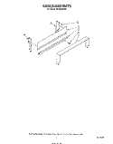 BACKGUARD Diagram and Parts List for SF3020ERW0  Whirlpool Range