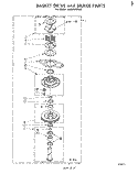 BASKET DRIVE AND BRAKE Diagram and Parts List for LA3800XPW0  Whirlpool Washer