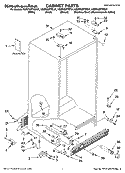 CABINET PARTS Diagram and Parts List for KSRP25FTSS01  KitchenAid Refrigerator