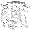 FRAME PARTS Diagram and Parts List for GX900QPPB0  Whirlpool Trash Compactor