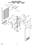 AIR FLOW PARTS Diagram and Parts List for KSRF25FRBL01  KitchenAid Refrigerator