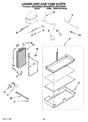 LOWER UNIT AND TUBE PARTS Diagram and Parts List for KSSS42QMW03  KitchenAid Refrigerator