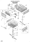 DISHRACK, LIT/OPTIONAL Diagram and Parts List for DU9400XY2  Whirlpool Dishwasher