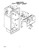 LINER Diagram and Parts List for RT18BMXAW01  Roper Refrigerator