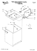 TOP AND CABINET, LITERATURE Diagram and Parts List for LSR5101LQ0  Whirlpool Washer