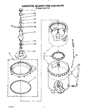 AGITATOR, BASKET AND TUB Diagram and Parts List for AX6245VL1  Whirlpool Washer