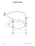 HEATER PARTS Diagram and Parts List for WDF530PSYB3  Whirlpool Dishwasher