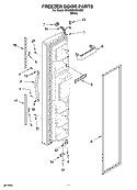 FREEZER DOOR PARTS Diagram and Parts List for 5VGS3SHGKQ05  Whirlpool Refrigerator
