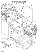 OVEN CHASSIS PARTS Diagram and Parts List for GLP85200  Whirlpool Range