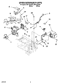 OVEN INTERIOR PARTS Diagram and Parts List for MT2145SJQ01  Whirlpool Microwave