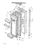 REFRIGERATOR DOOR Diagram and Parts List for KSRB25QXBL11  KitchenAid Refrigerator