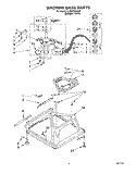 MACHINE BASE Diagram and Parts List for 4LBR7255AQ0  Whirlpool Washer