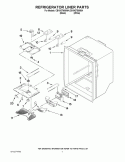 REFRIGERATOR LINER PARTS Diagram and Parts List for CB19G7B00B4  Whirlpool Refrigerator