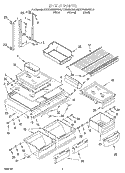 SHELF Diagram and Parts List for KTRS22MGBL01  KitchenAid Refrigerator